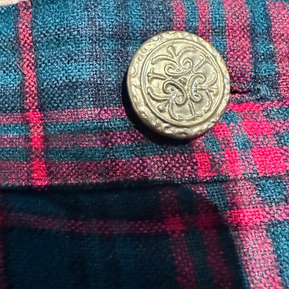 Museum Replica Scottish Red Plaid Kilt-Wrap Skirt/Pleated. Size XL. - Picture 3 of 4